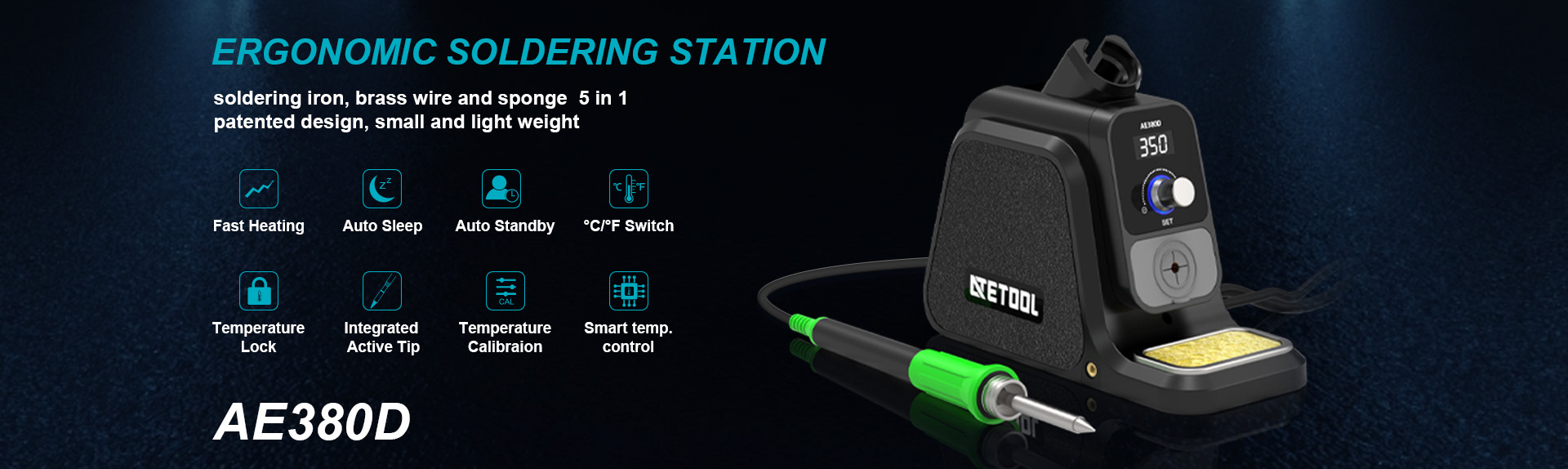 80W digital soldering station 