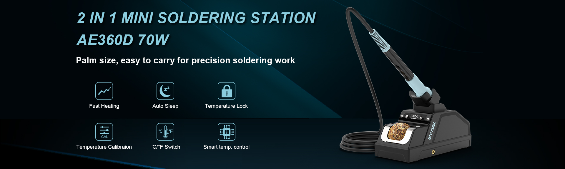 AE360D portable soldering station