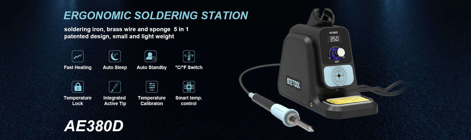 80W digital soldering station 