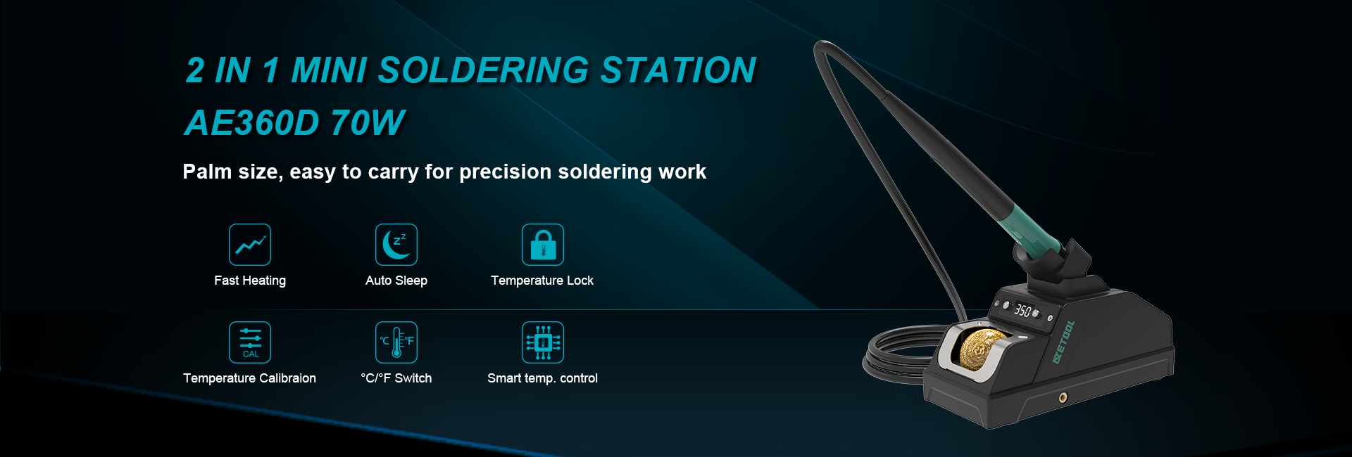 AE360D portable soldering station